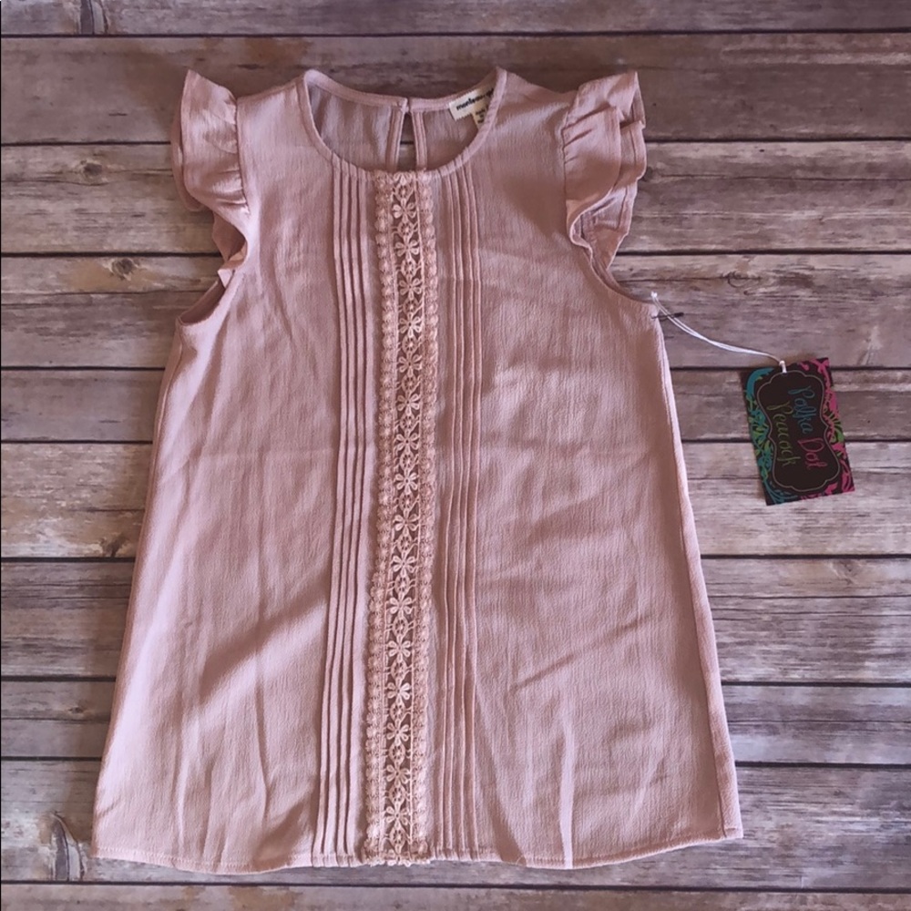 Blush Flutter Sleeve Top